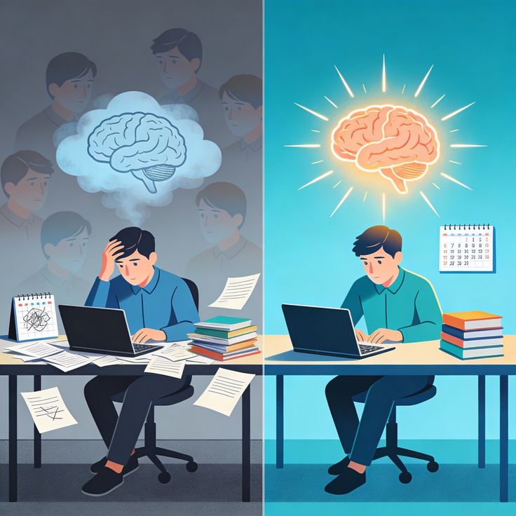 Keskittymisen ankkuri abstraktina kuviona